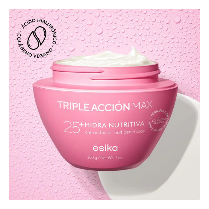 Crema Facial Hidra Nutritiva Triple Acción 25+ Esika 200g