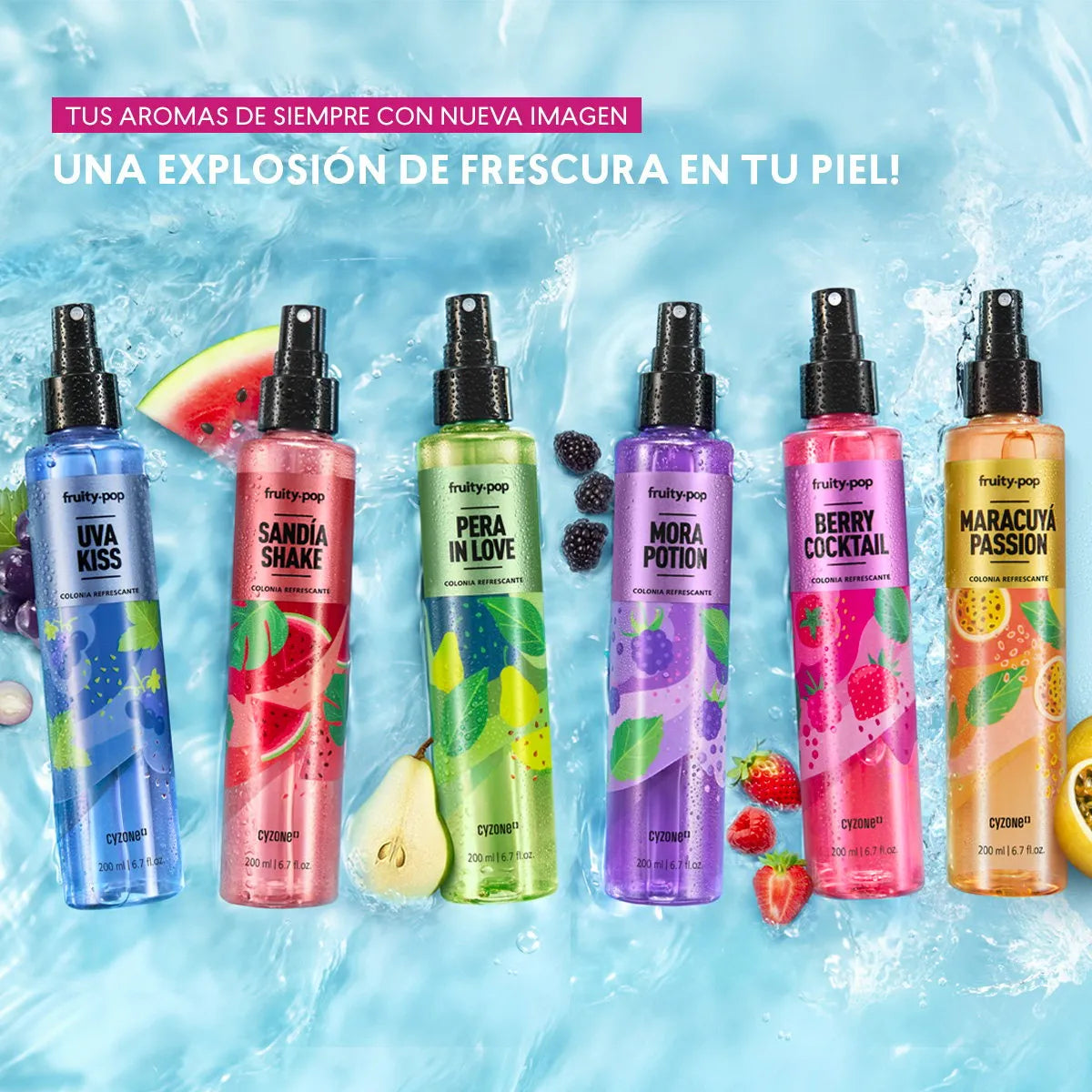 Maracuyá Passion Colonia Fruity Pop - Cyzone 200ml