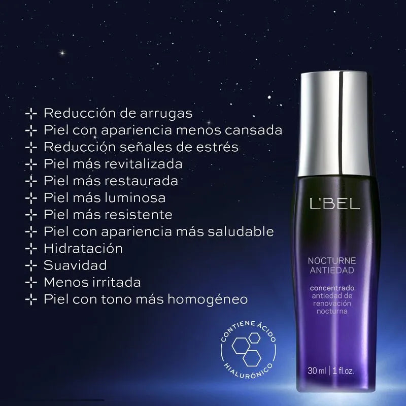 Serum Rostro Nocturno Renovador Acido Hialuronico Lbel 30ml