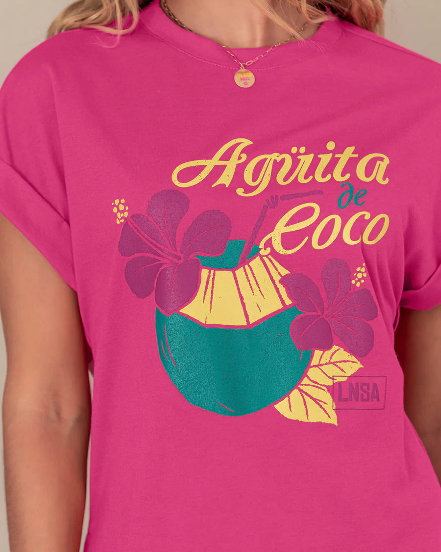 Polera Deportiva Manga Corta Fucsia Para Mujer