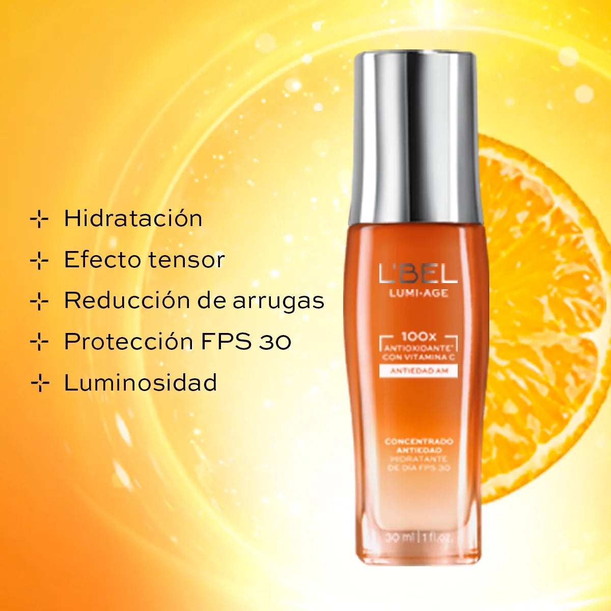 Concentrado Antiedad Hidratante Fps 30 Lumi-age Lbel 30ml