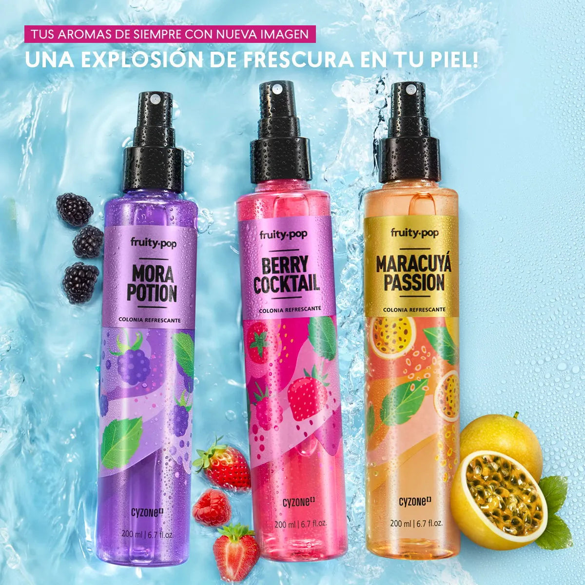 Maracuyá Passion Colonia Fruity Pop - Cyzone 200ml