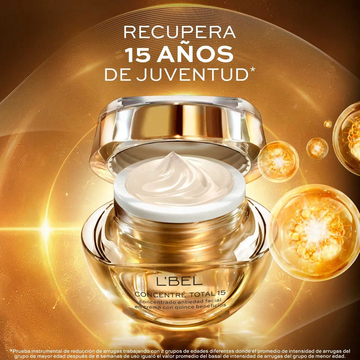 Concentré Total Rostro - Lbel Top Beneficios Antiedad
