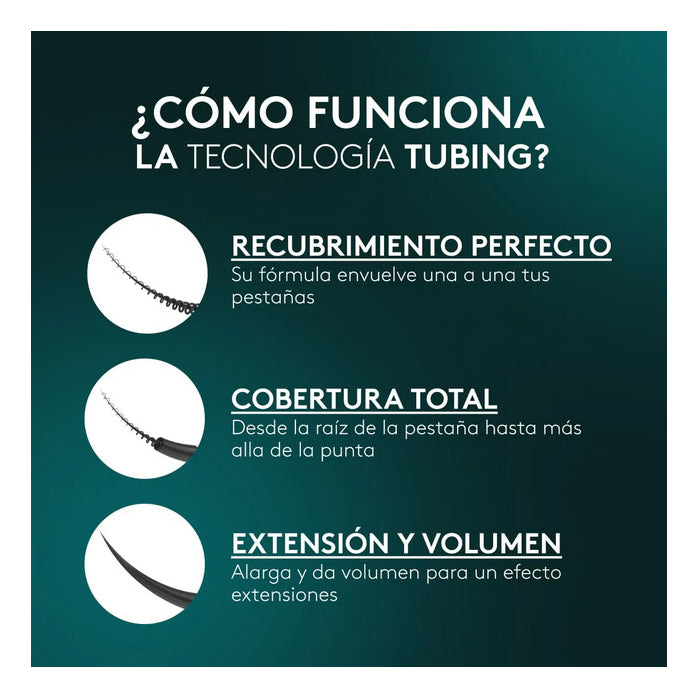Mascara De Pestañas Mega Tubing Extensions Esika 8g Negro