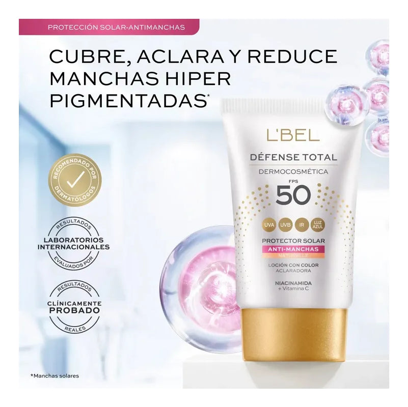 Protector Solar Antimanchas Fps 50 Defense Total Lbel 30ml