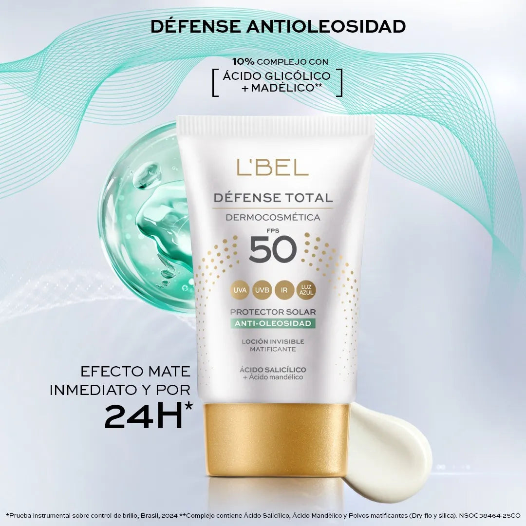 Protector Solar Piel Grasa Fps 50 Defense Total Lbel 30ml