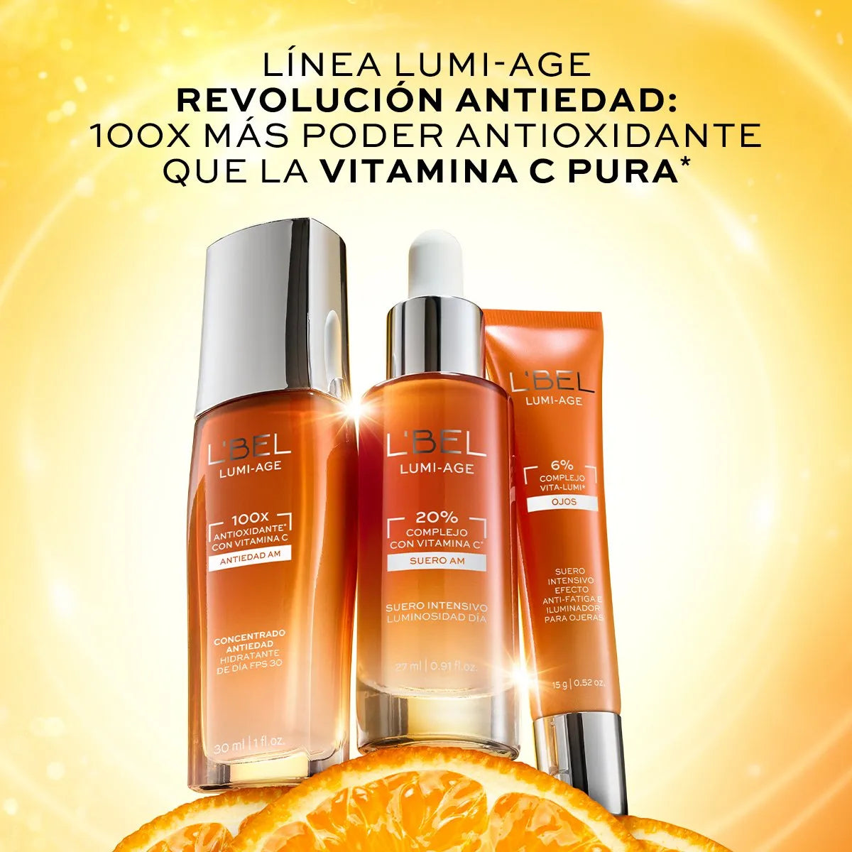 Kit Skincare Lumi-age Antioxidante Antiedad Vitam C De Lbel