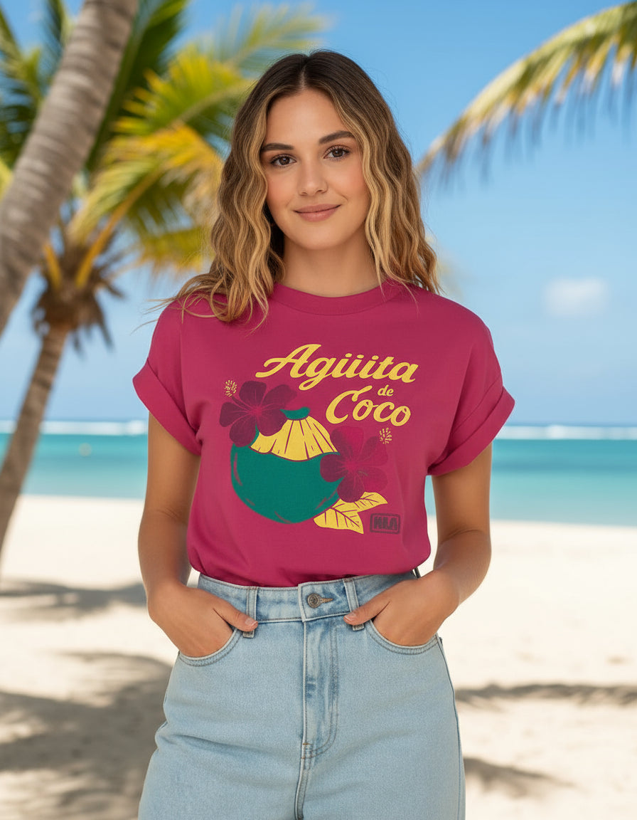 Polera Deportiva Manga Corta Fucsia Para Mujer