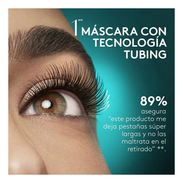 Mascara De Pestañas Mega Tubing Extensions Esika 8g Negro