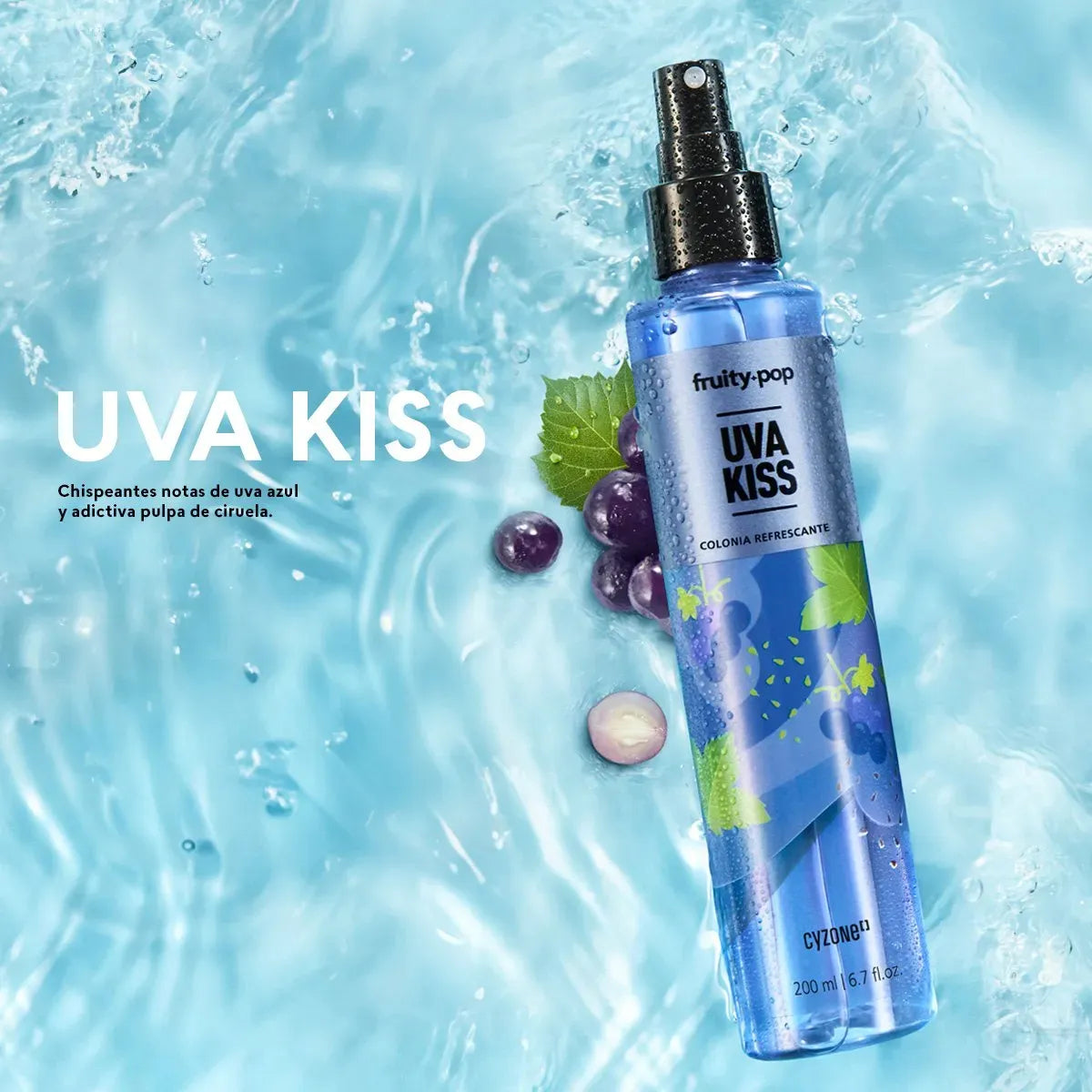Cyzone Colonia Fruitypop Uva Kiss Mujer Spray 200 Ml