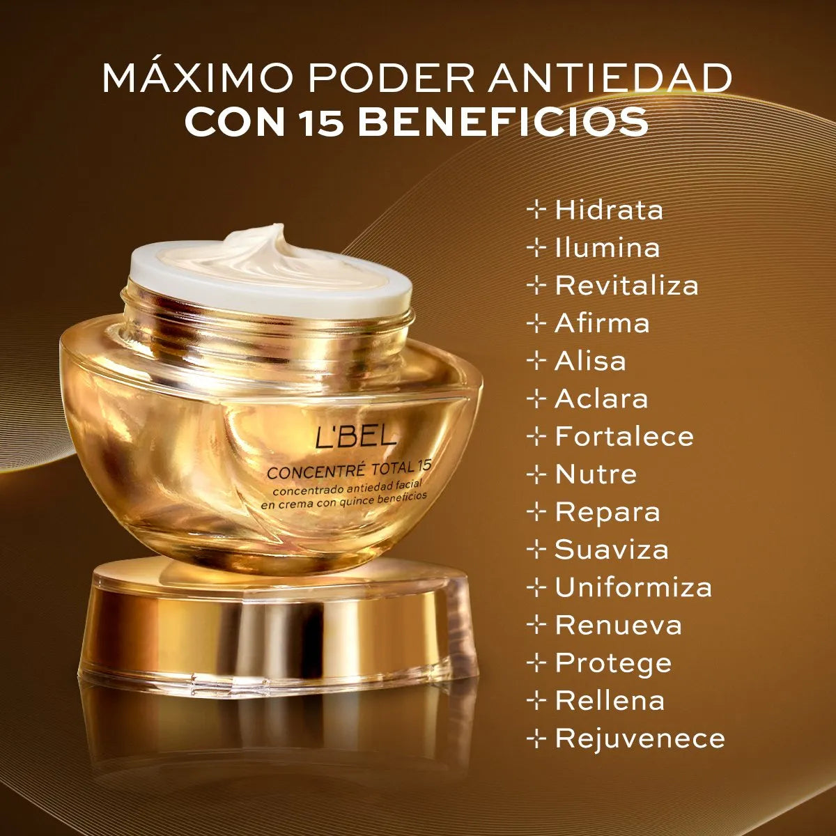Concentré Total Rostro - Lbel Top Beneficios Antiedad