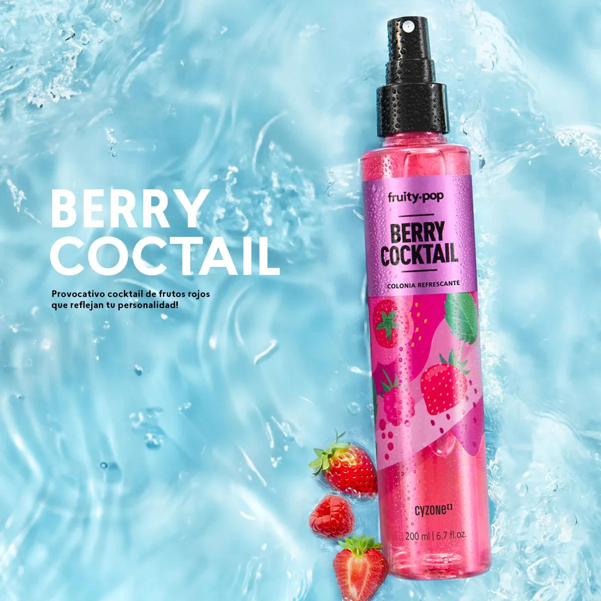 Berry Cocktail Colonia Fruitypop Para Mujer 200ml Cyzone