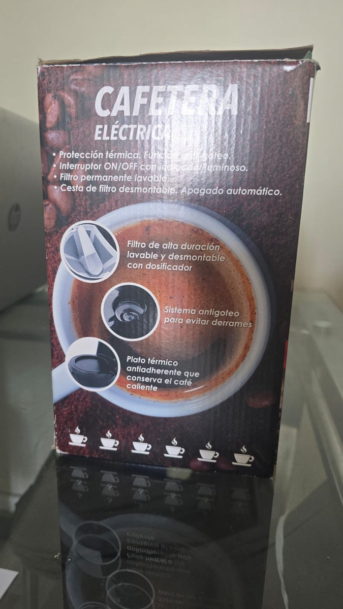 Máquina Cafetera Eléctrica 600ml 6 Tazas