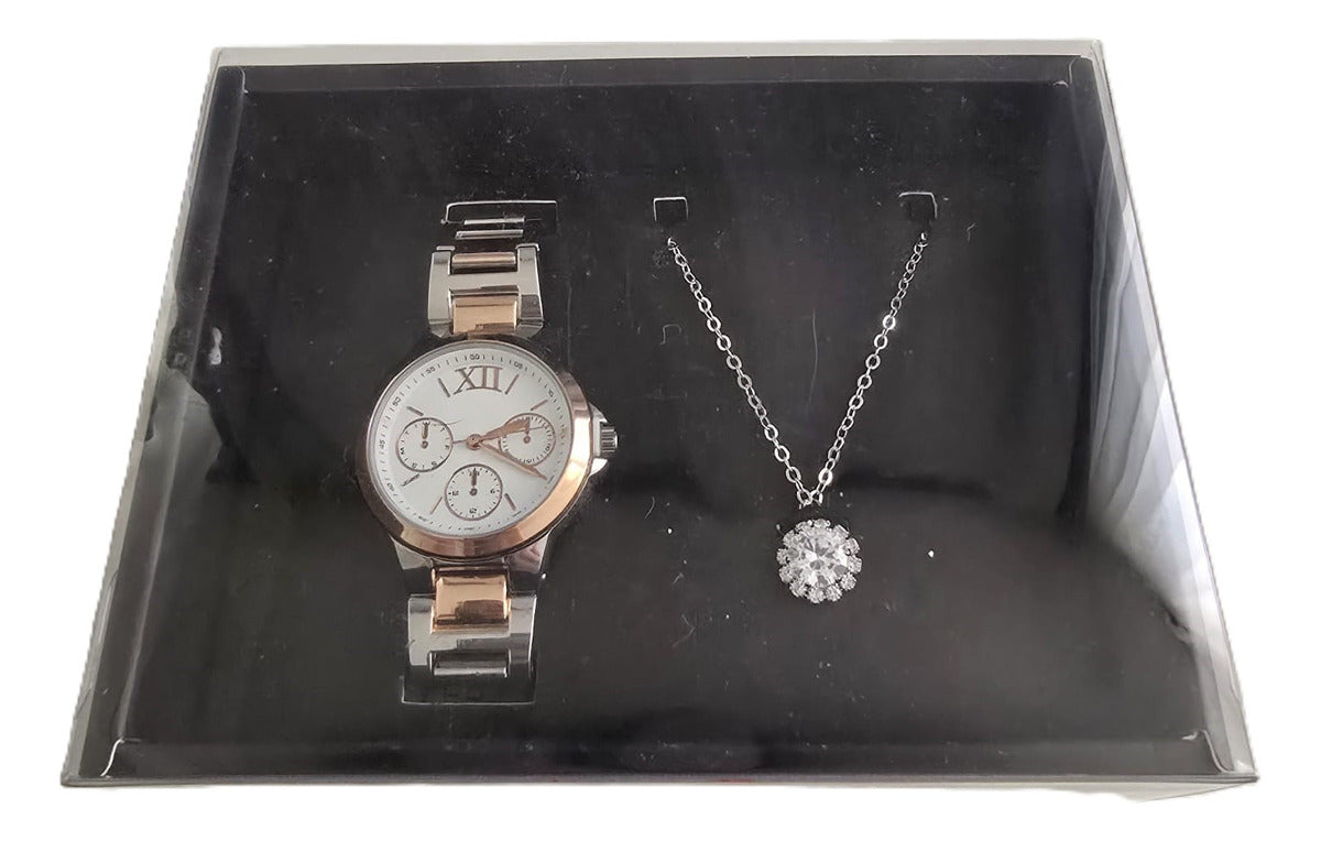 Set Reloj Y Collar Femenino Para Regalo
