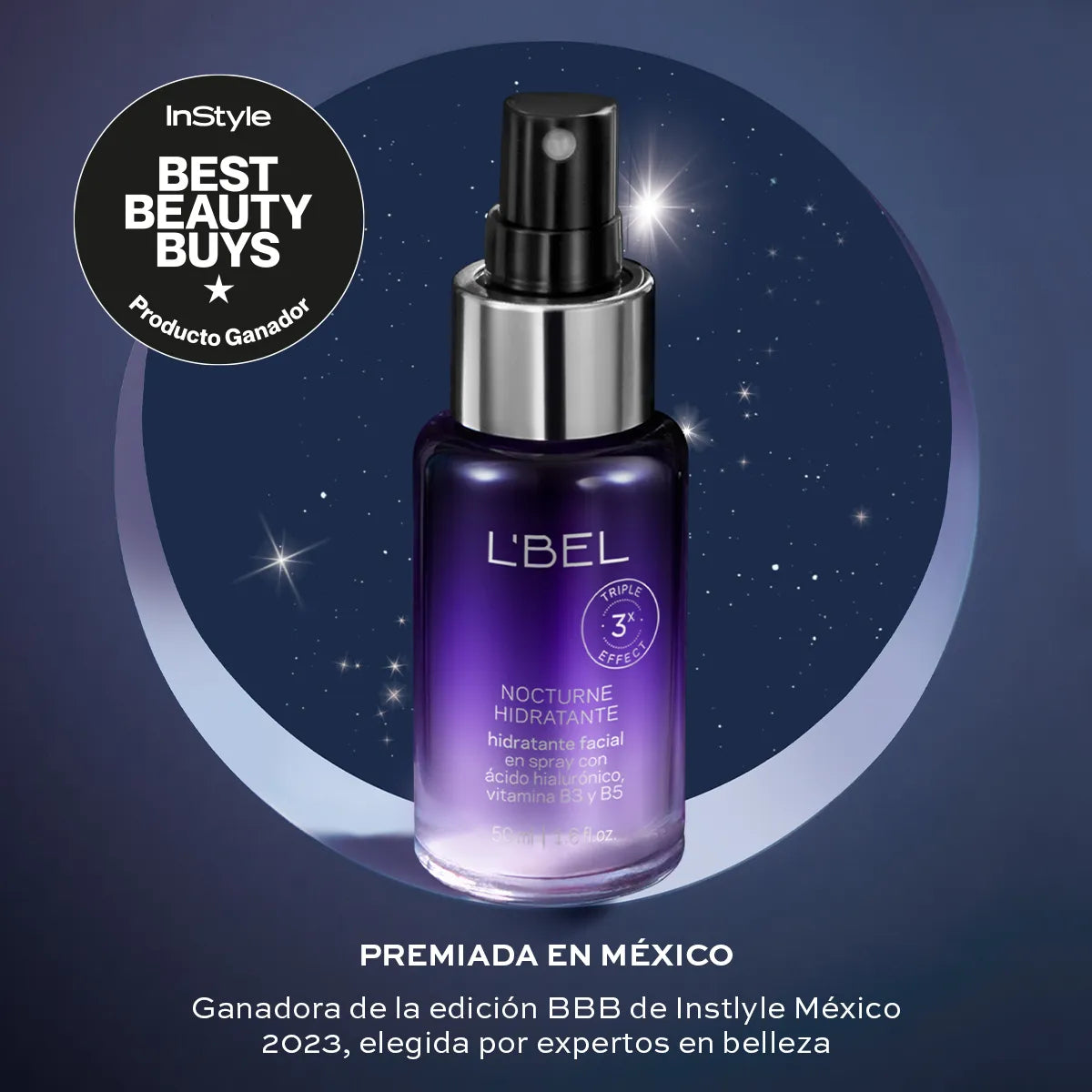 Nocturne Hidratante En Spray Con Hialuronic, B3 Y B5 De Lbel