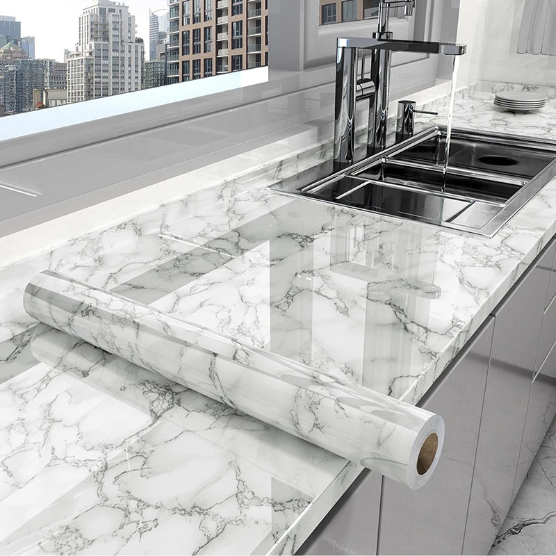 40cm marble waterproof cabinet wallpaper