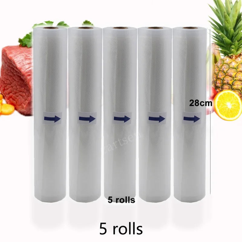 Food Vacuum Sealer Rolls Vacuum Bags packing BPA FREE Household Kitchen Food Vacuum Bags Sealer Storage Bags 5Rolls/Lot