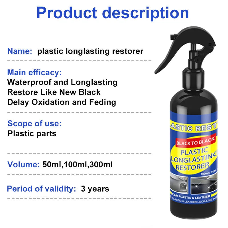 Plastic and leather car restorer