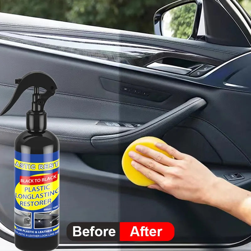 Plastic and leather car restorer