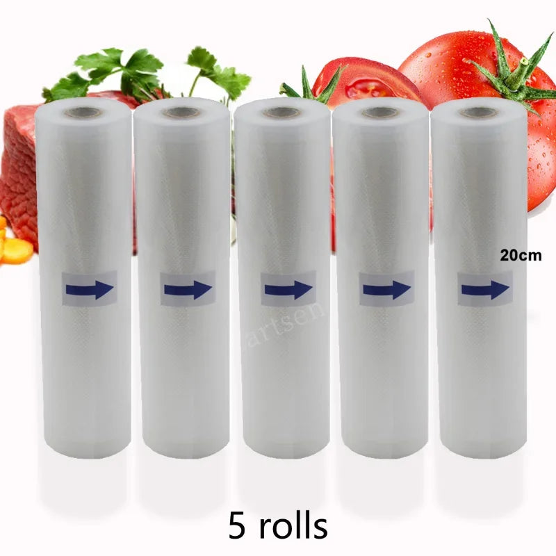 Food Vacuum Sealer Rolls Vacuum Bags packing BPA FREE Household Kitchen Food Vacuum Bags Sealer Storage Bags 5Rolls/Lot